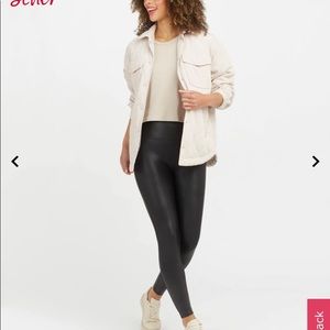 Spanx leather faux leggings (Petite)